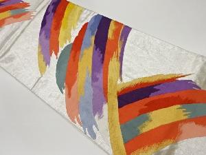 曲線模様織出し袋帯